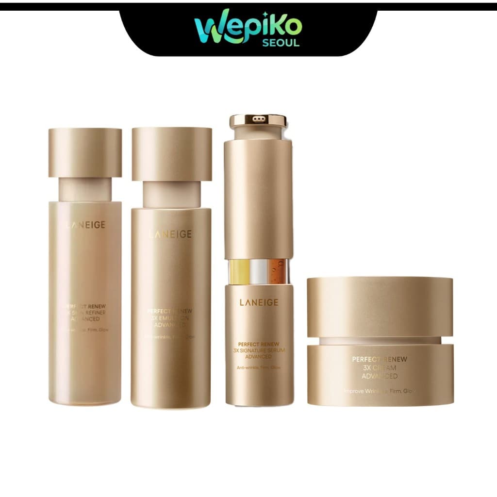 [LANEIGE] Perfect Renew 3X Anti-Aging Skincare Set | Kit De Cuidados Com A Pele Anti-Idade Anti-Rugas Firmeza Kit Presente