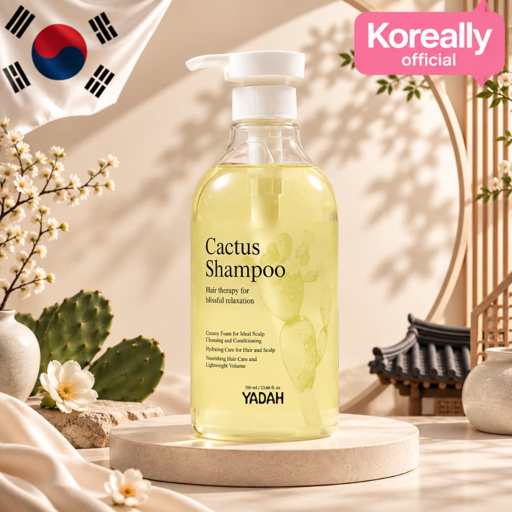 YADAH Cactus Shampoo 700ml Suave Ácido Hidratante Cuidados Com O Couro Cabeludo Diário Para Cabelo