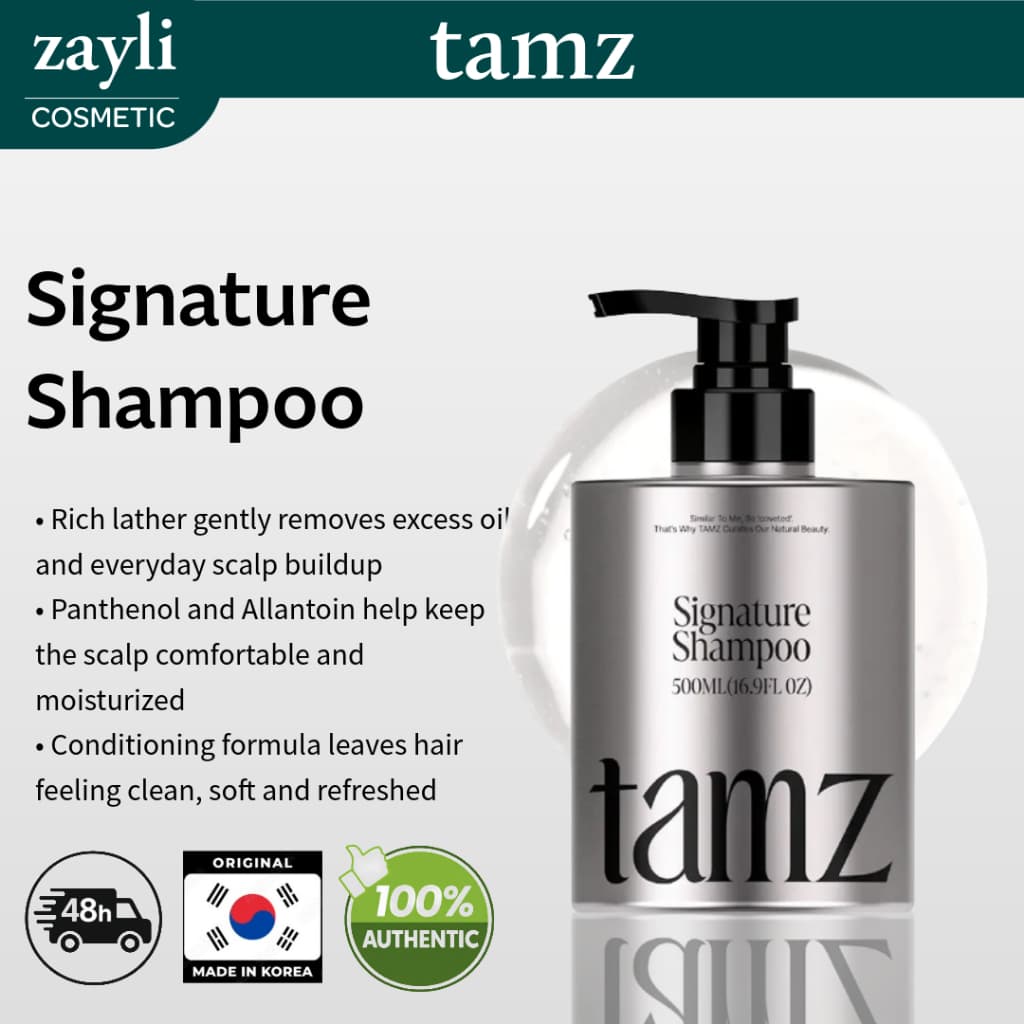 TAMZ Signature Shampoo Cuidado Hidratante Calmante Para Couro Cabeludo 500ml