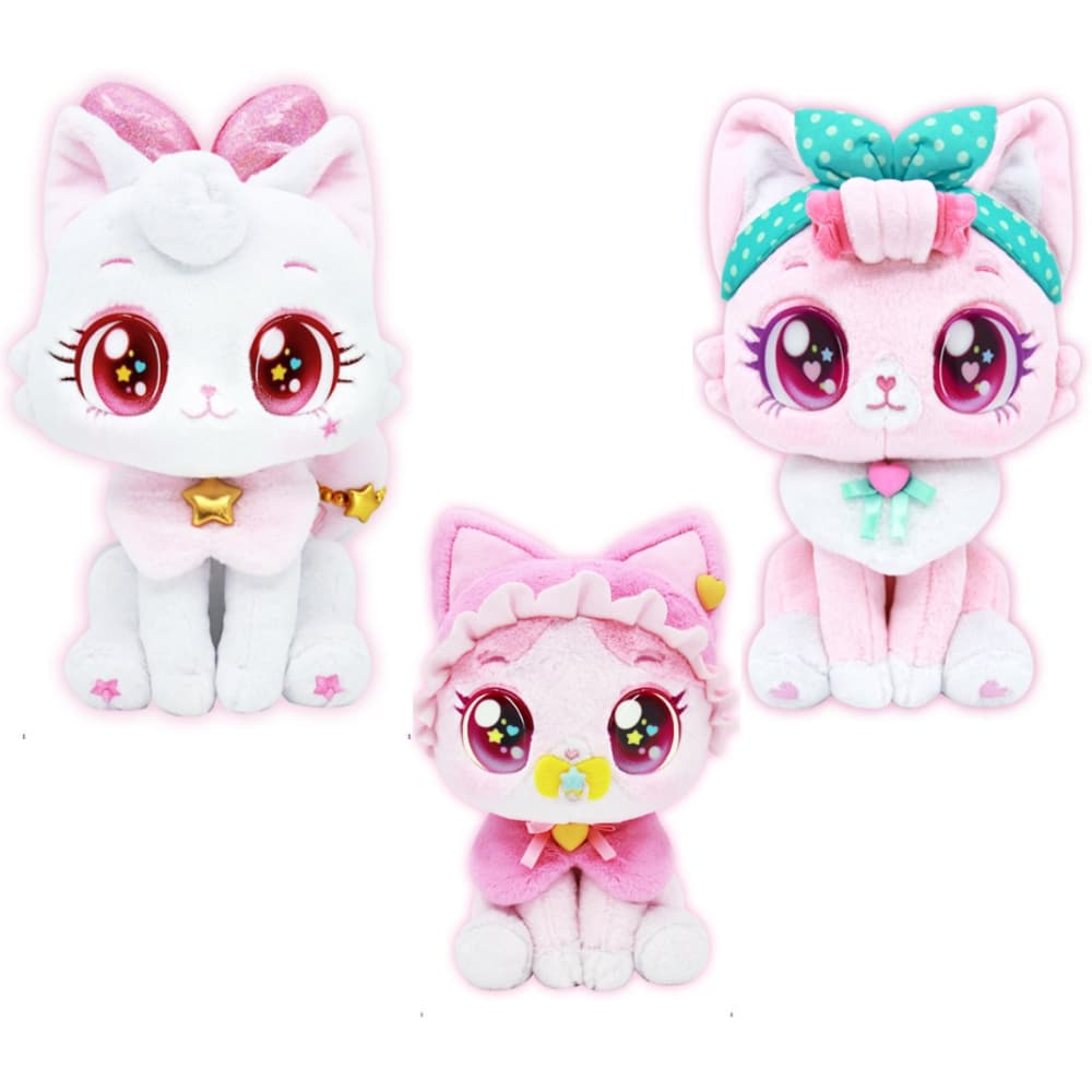 WishCat Brinquedo De Pelúcia Boneca De Gato Fofo-Patas Articuladas E Olhos Acrílicos (I-Nyang , Yeppi Bebe-22-25 Cm)