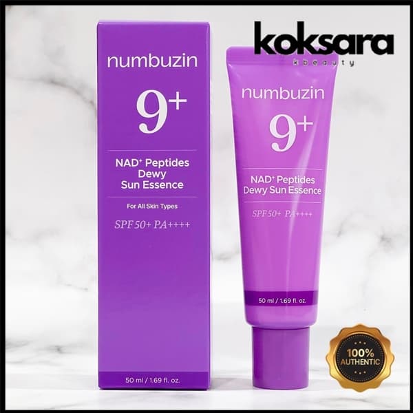 NUMBUZIN No.9 NAD+ Peptides Dewy Sun Essence SPF50+ PA++++