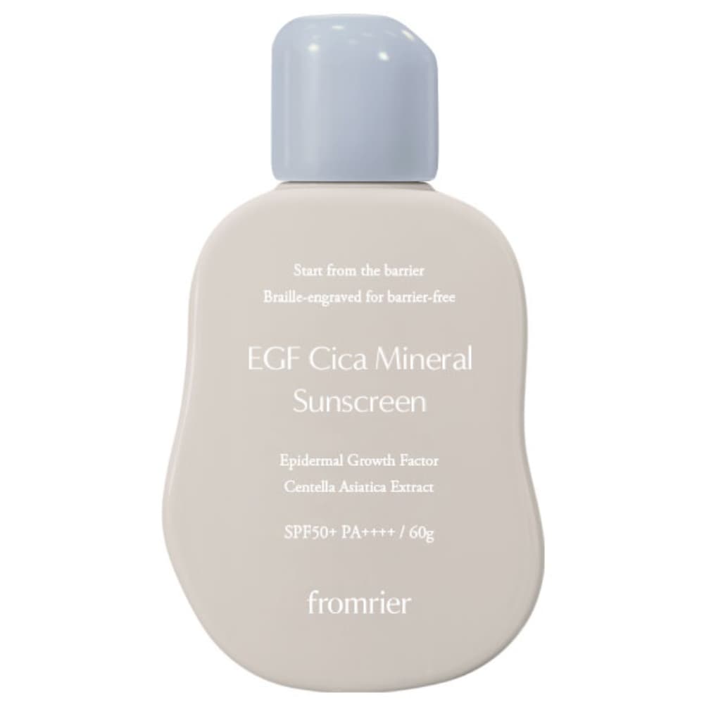 FROMRIER Vegan EGF Cica Protetor Solar Mineral Fps50 + PA + 60g 1pc Hidratante Pele Sensível Cuidados Solares