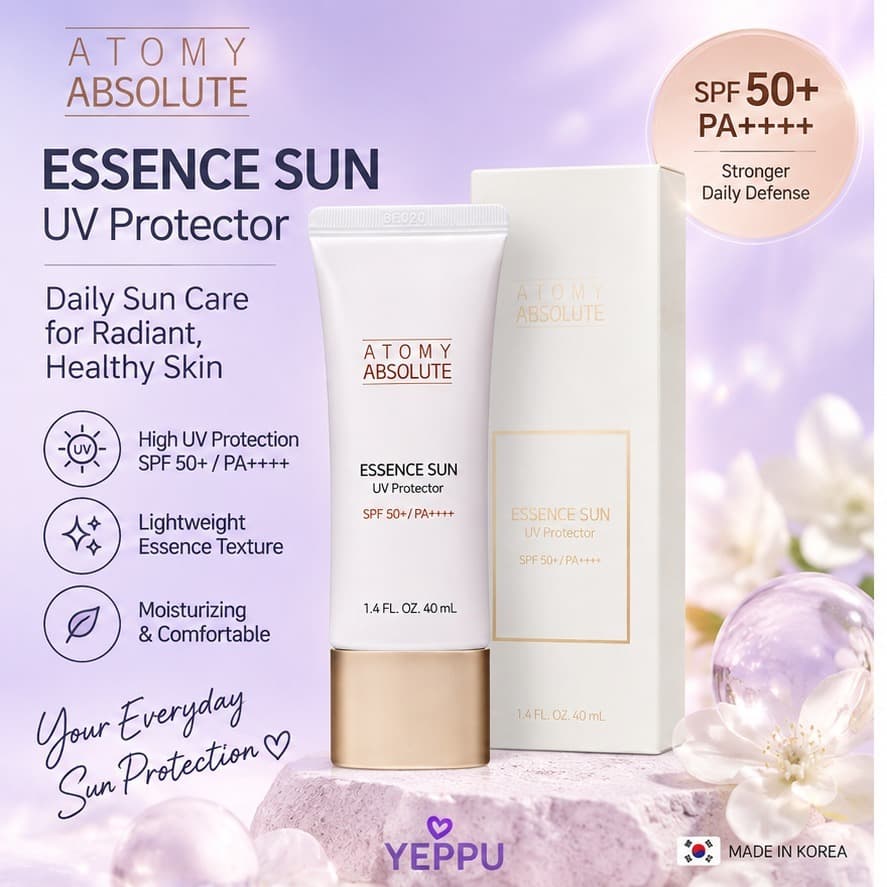 [ATOMY] Protetor Solar UV De Essência Absoluta 40ml | Fps50 + PA + Coreano Hidratante Cuidados Solares Diários K-Beauty