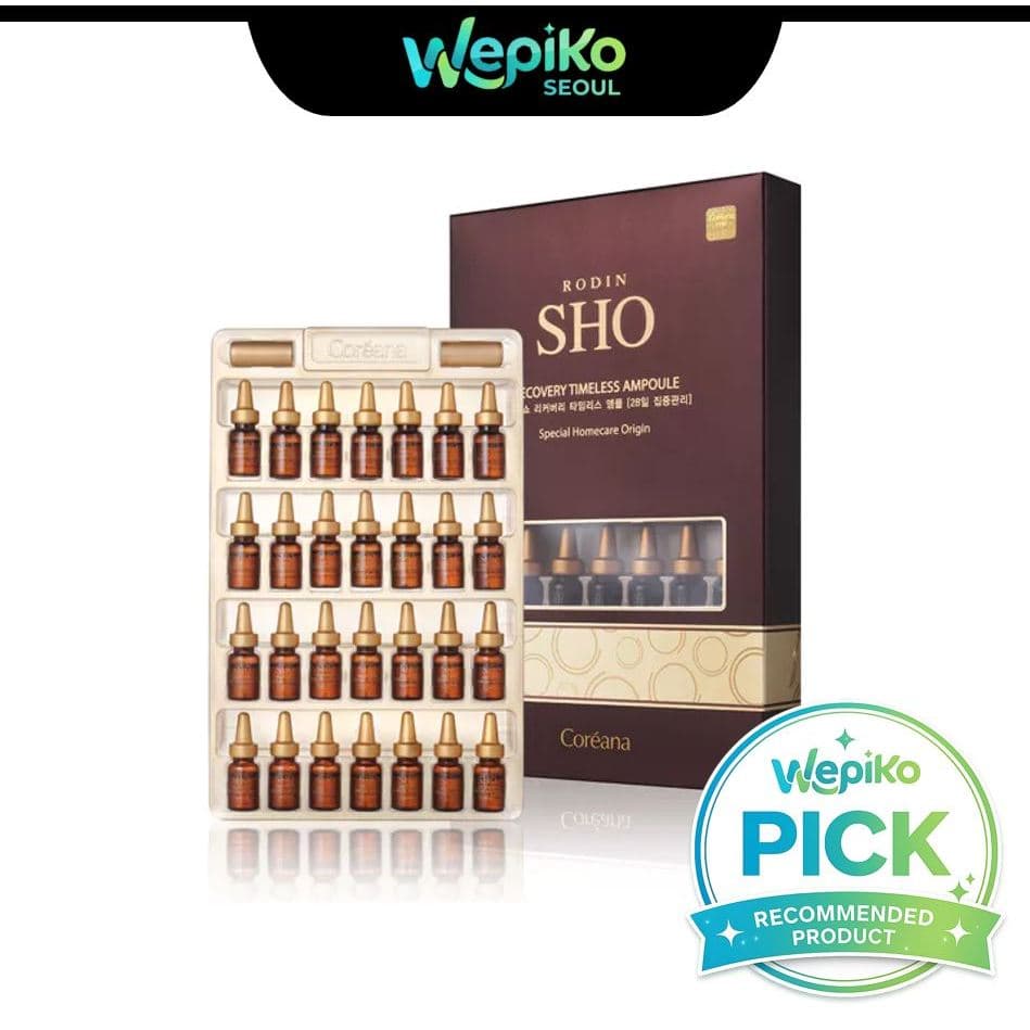[PRONTA ENTREGA] Kit De Ampolas Coreana Rodin SHO Timeless 28 Days Ampoule Set (2ml*28ea) | Sérum De Noni Anti-Idade Anti-Rugas Firmeza Da Pele