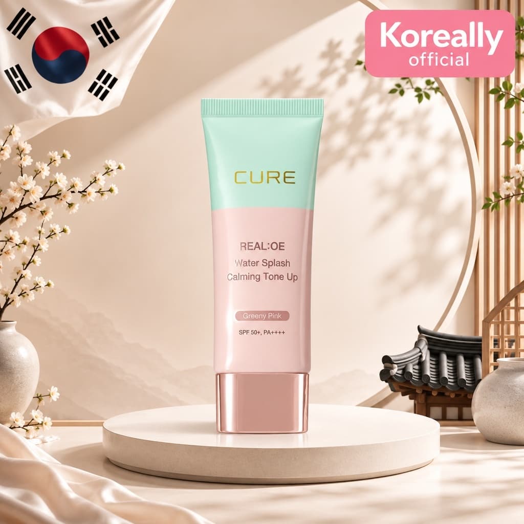 KIM JEONG MOON ALOE CURE Protetor Solar Tonificante Calmante Fps50 + PA + 40ml Rosa Tone Up Creme Hidratante Facial