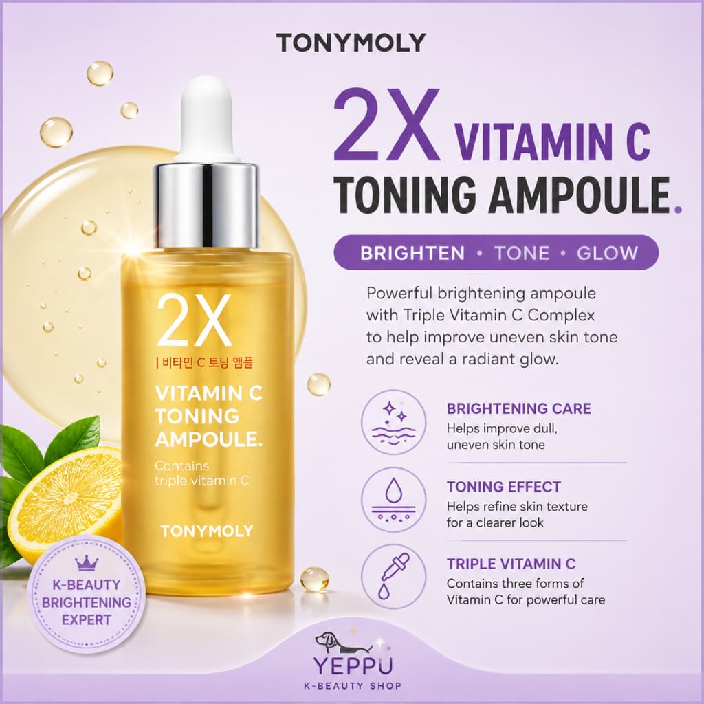 [tonymoly] Ampola Tonificante De Vitamina C 2X , 50ml , 1 Unidade/Coreana/Reforço De Brilho/100 % Genuíno Da YEPPU