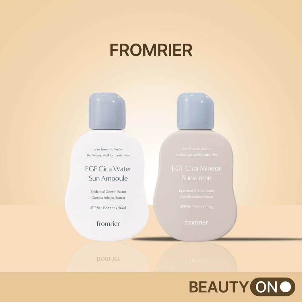[fromrier] EGF Cica Protetor Solar SPF50+ PA++++ / Sérum Solar & Protetor Mineral Vegano Cica