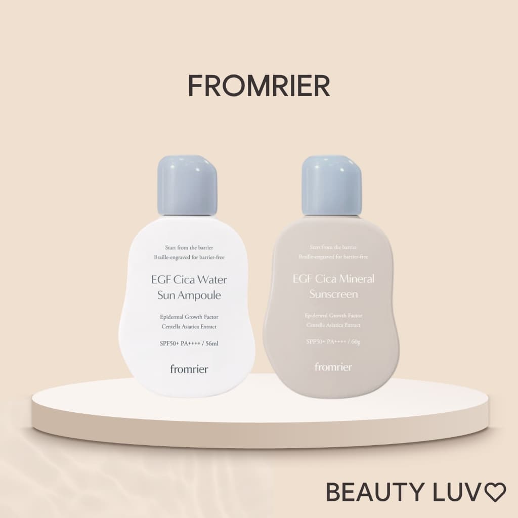 [fromrier] EGF Cica Protetor Solar SPF50+ PA++++ / Sérum & Mineral Cica Centella Vegano