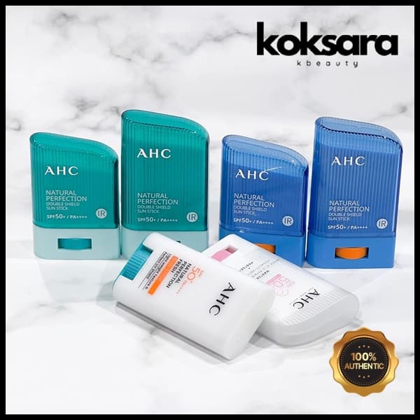 AHC Natural Perfection Double Shield Sun Stick Spf50+ / Pa++++ (Blue/Green/Masters/fresh White) 14g or 17g or 22g