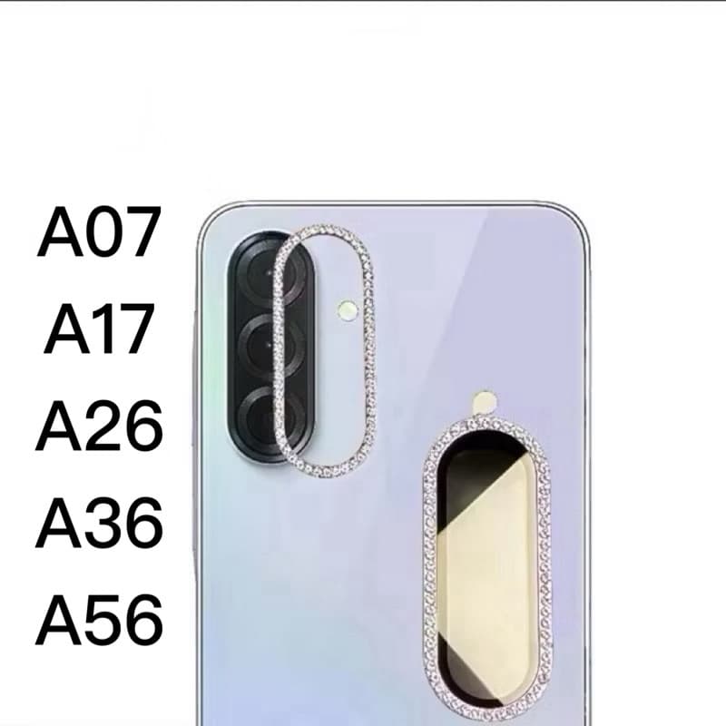 Kit Película Lente Câmera Brilho brilhante Diamante Para Samsung Galaxy A26 A36 A56 A07 A17