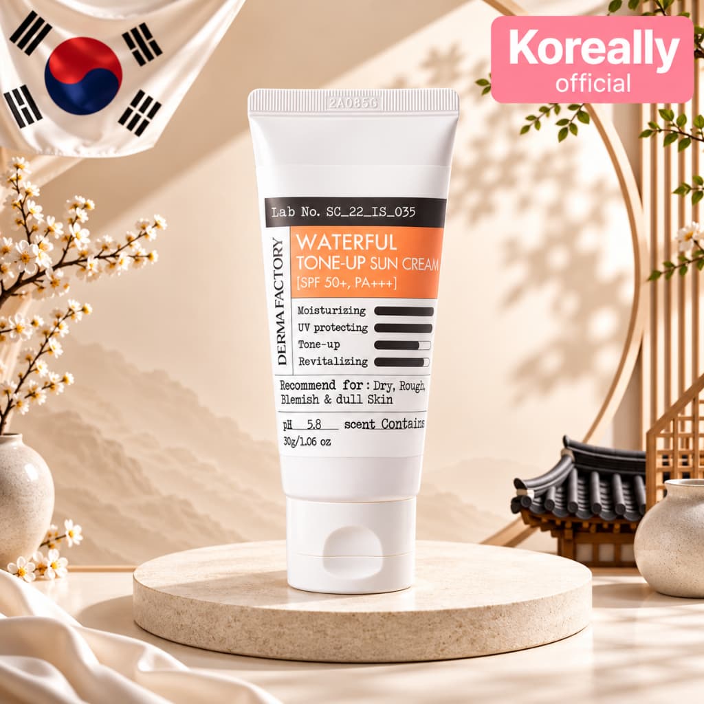 DERMA FACTORY Creme Solar Tonificante Aquoso Fps50 + PA + + 30g Protetor Facial Leve Hidratante