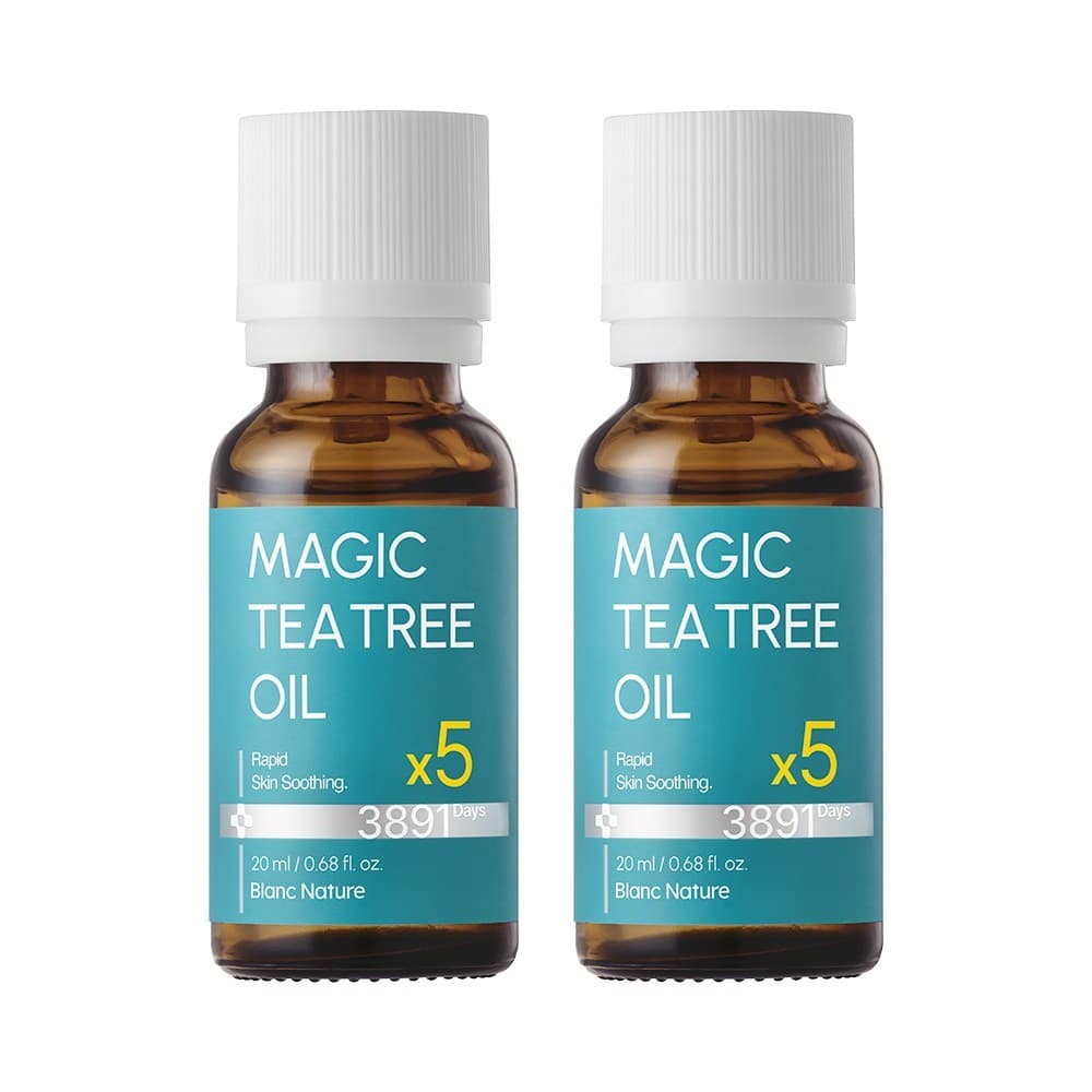 Óleo Mágico Da Árvore Do Chá Blanc Nature 20ml x 2 Un | Orgânico Australiano Para Cuidados Com Manchas De Pele Sensível 