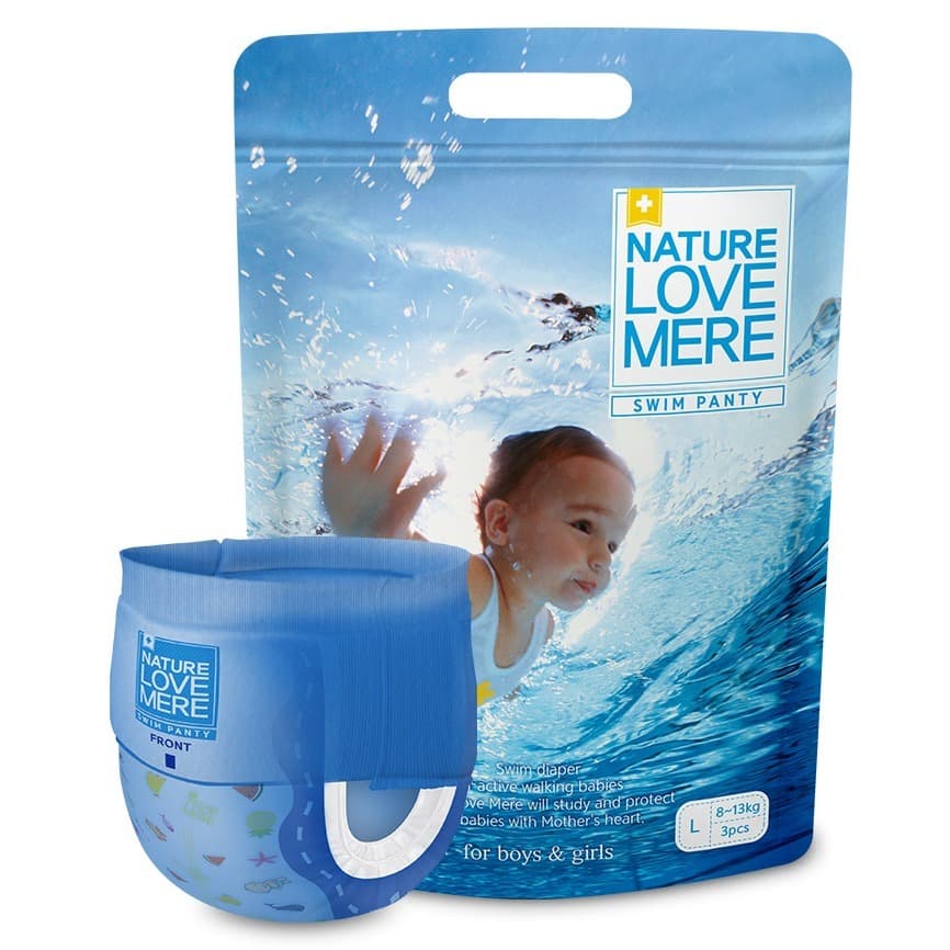 Nature Love Mere Calças De Natação Fraldas Tamanho L 3 Contagem Unissex Piscina Descartáveis Água Jogar Praia Impermeáve