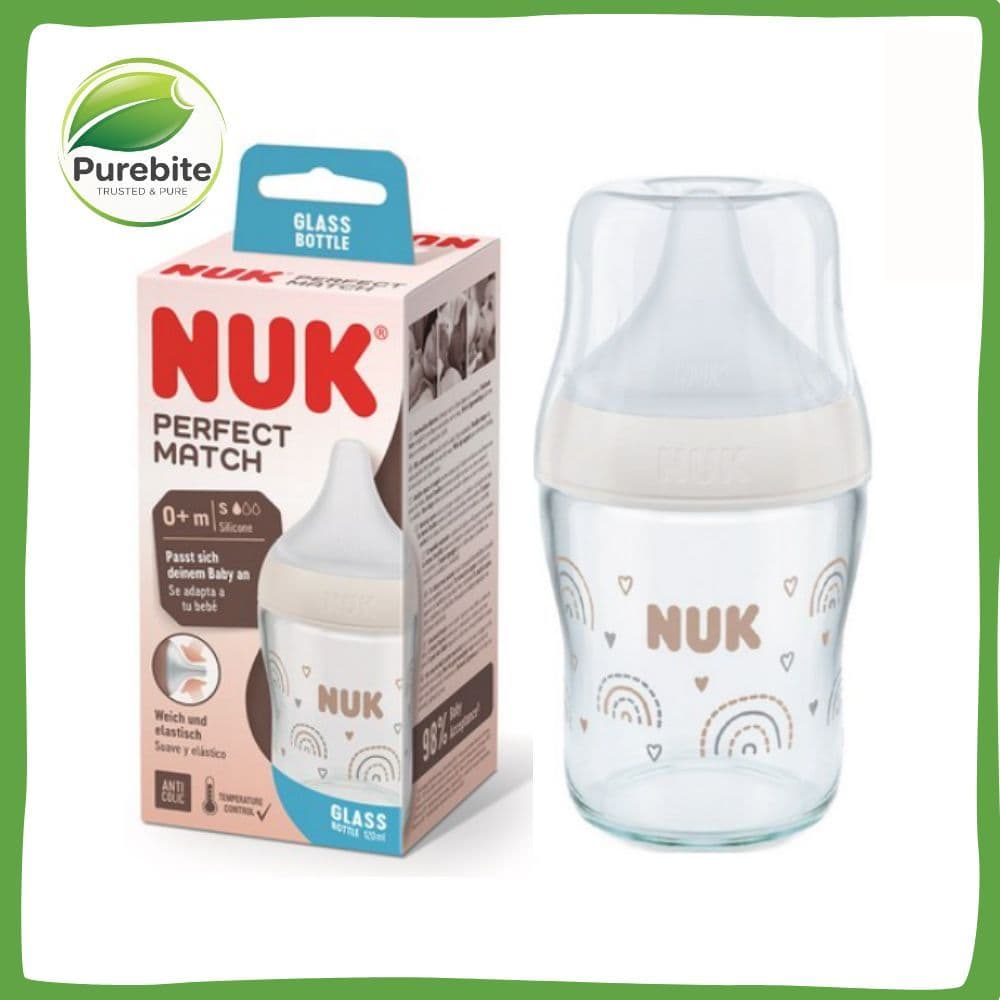 Mamadeira NUK Combinação Perfeita Vidro 120ml + Conjunto Mamilo S
