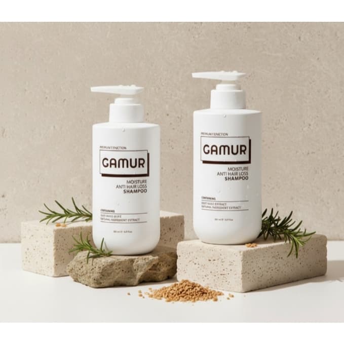 Shampoo Hidratante Antiqueda GAMUR 500ml | Fórmula De Ervas Naturais Para Mulheres E Pós-Parto , 2ea