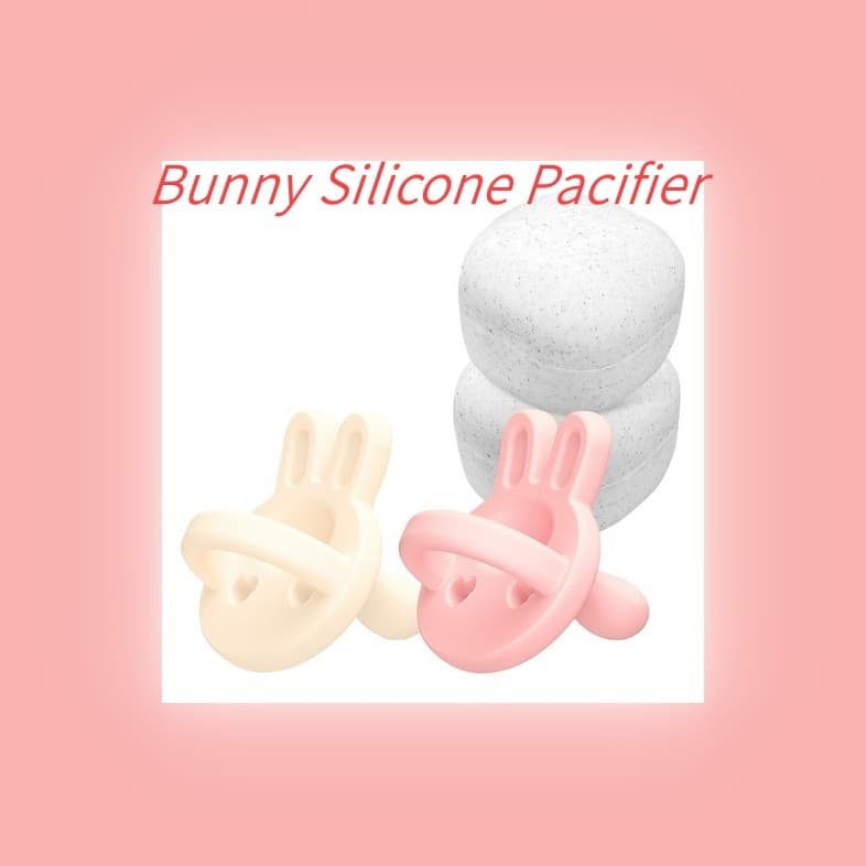 [Attirabbit] Chupeta De Silicone Bunny Com Estojo | Platina Leve Para Bebês De 1 A 15 Meses Cuidados O Bebê K-Baby