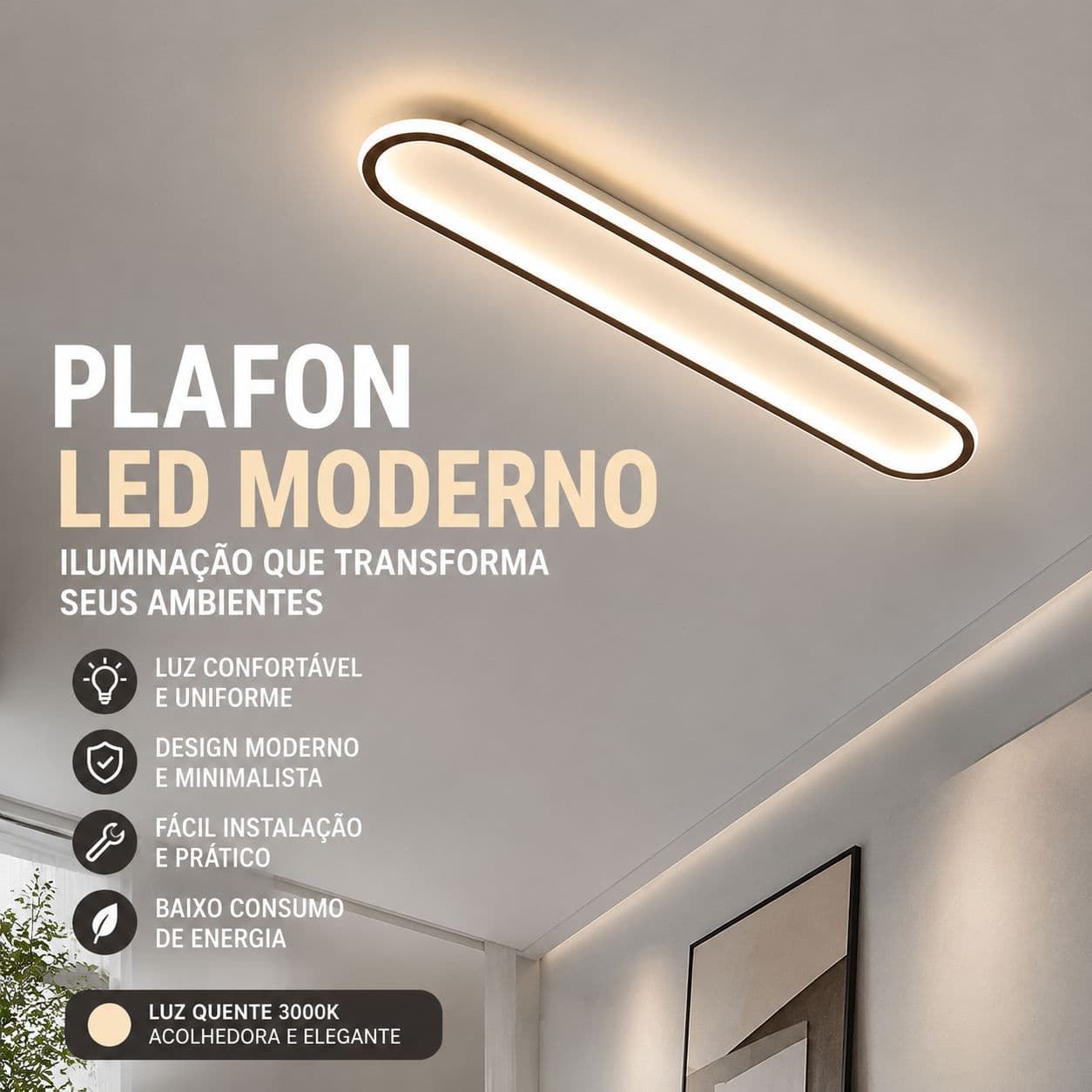 3 Cores Luminaria De Teto Led Moderna Luminaria Sala Luminaria Decoração Minimalista