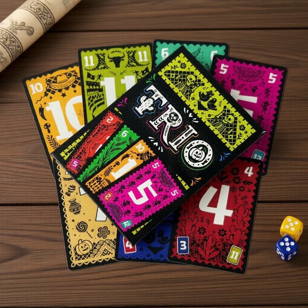  TRIO Jogo de Cartas, Festa Divertida para 3-6 Pessoas, Família & Amigos, Presente de Formatura, Brinquedo Interativo