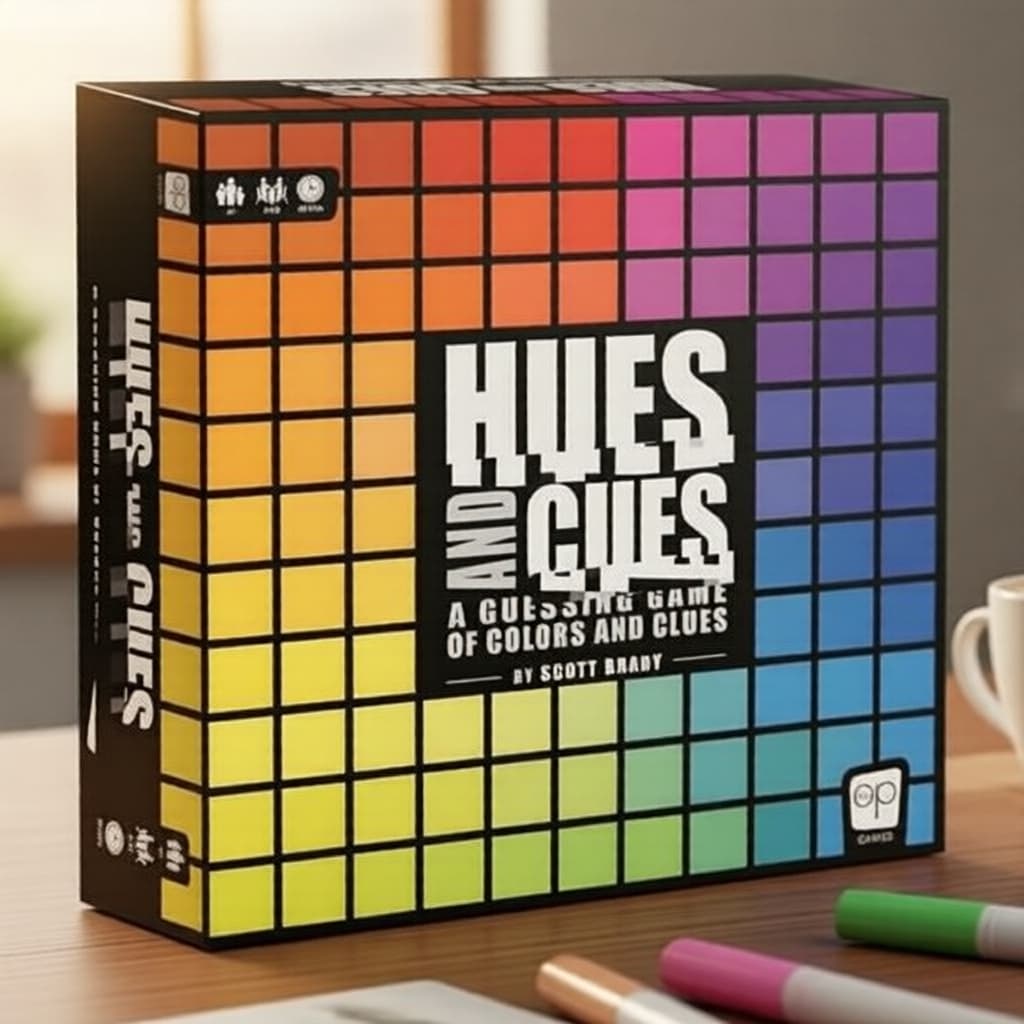 Hues & Cues 480: jogo de tabuleiro de cores para festas em família com adivinhações de palavras – presente de formatura,