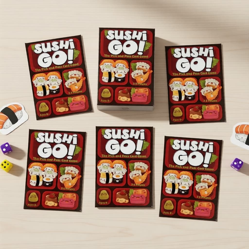 Jogo de Cartas Sushi Go: Jogo de Construção de Baralho para Famílias, Festas e Noites Criativas