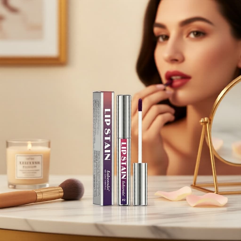 Lakerain Batom Líquido Aveludado Matte 2,5 ml - Brilho Leve, Duradouro e Resistente à Transferência