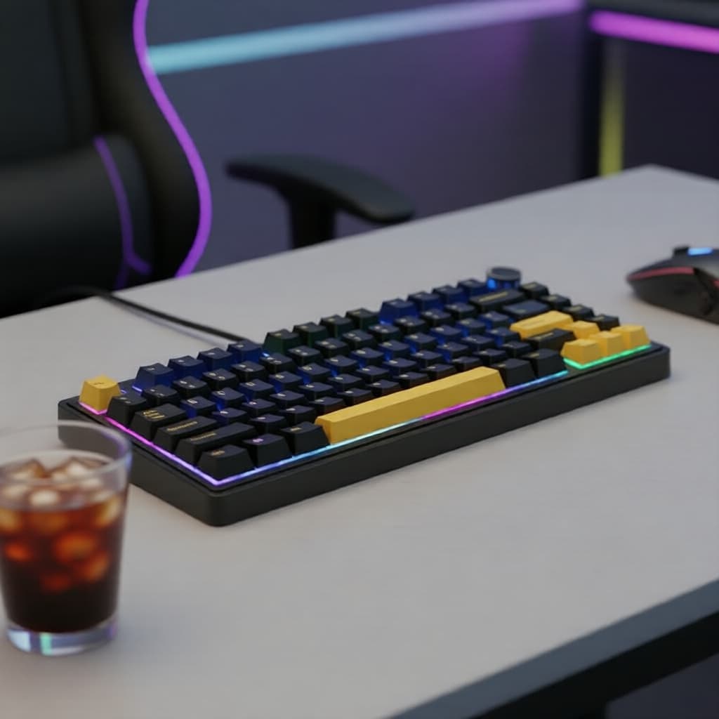 Teclado Mecânico Sem Fio AULA F75 75%, Toque Cremoso, Switches Greywood Pré-Lubrificados, RGB, 2.4GHz/Tipo-C/BT5.0