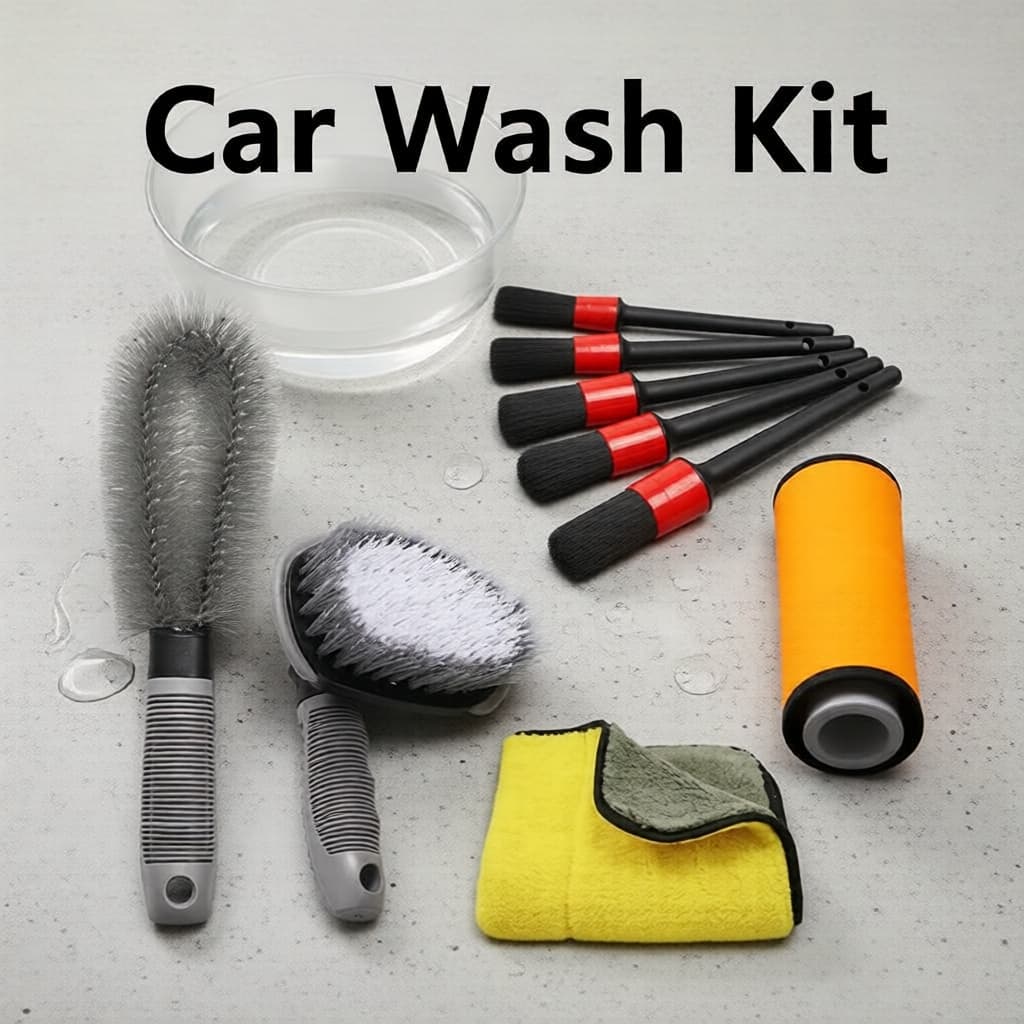 8/9 peças Pincéis de limpeza detalhada de carro e kit de limpeza interna, ferramentas de detalhamento de fendas e