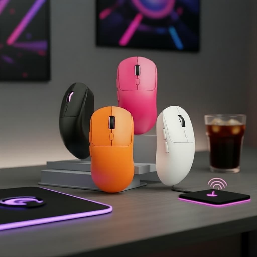 Mouse Sem Fio M348 Modo Duplo, Bluetooth 2.4G, Design Ergonômico Silencioso, Recarregável, DPI Ajustável para