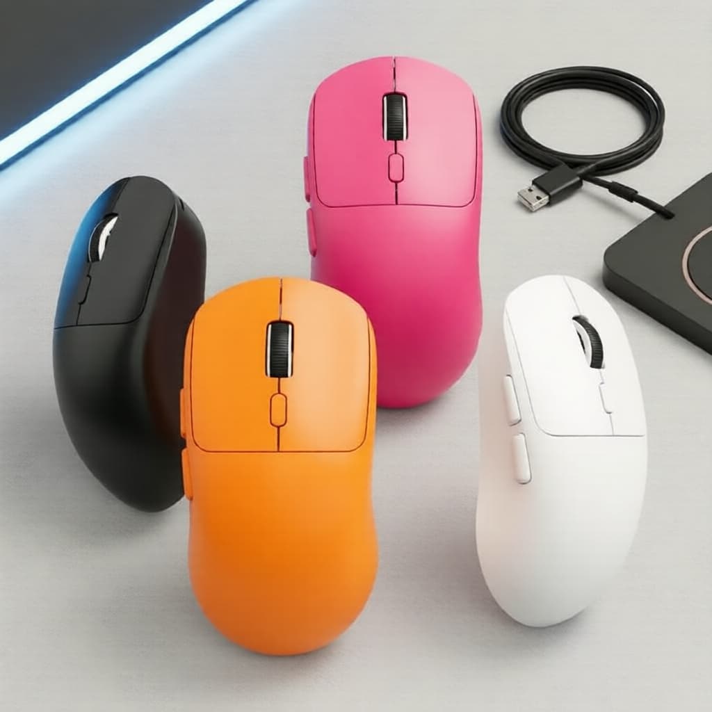 M348 Mouse Gamer Sem Fio/Com Fio com Modo Duplo e BT para PC, Laptop, Escritório e Gamers