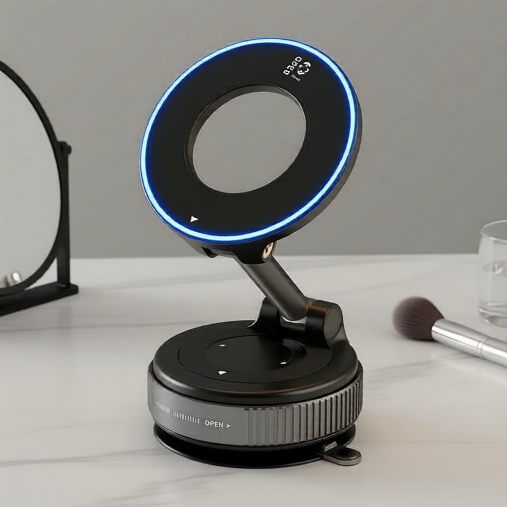 Suporte magnético ajustável 360° para celular de carro, ventosa dobrável de bolso