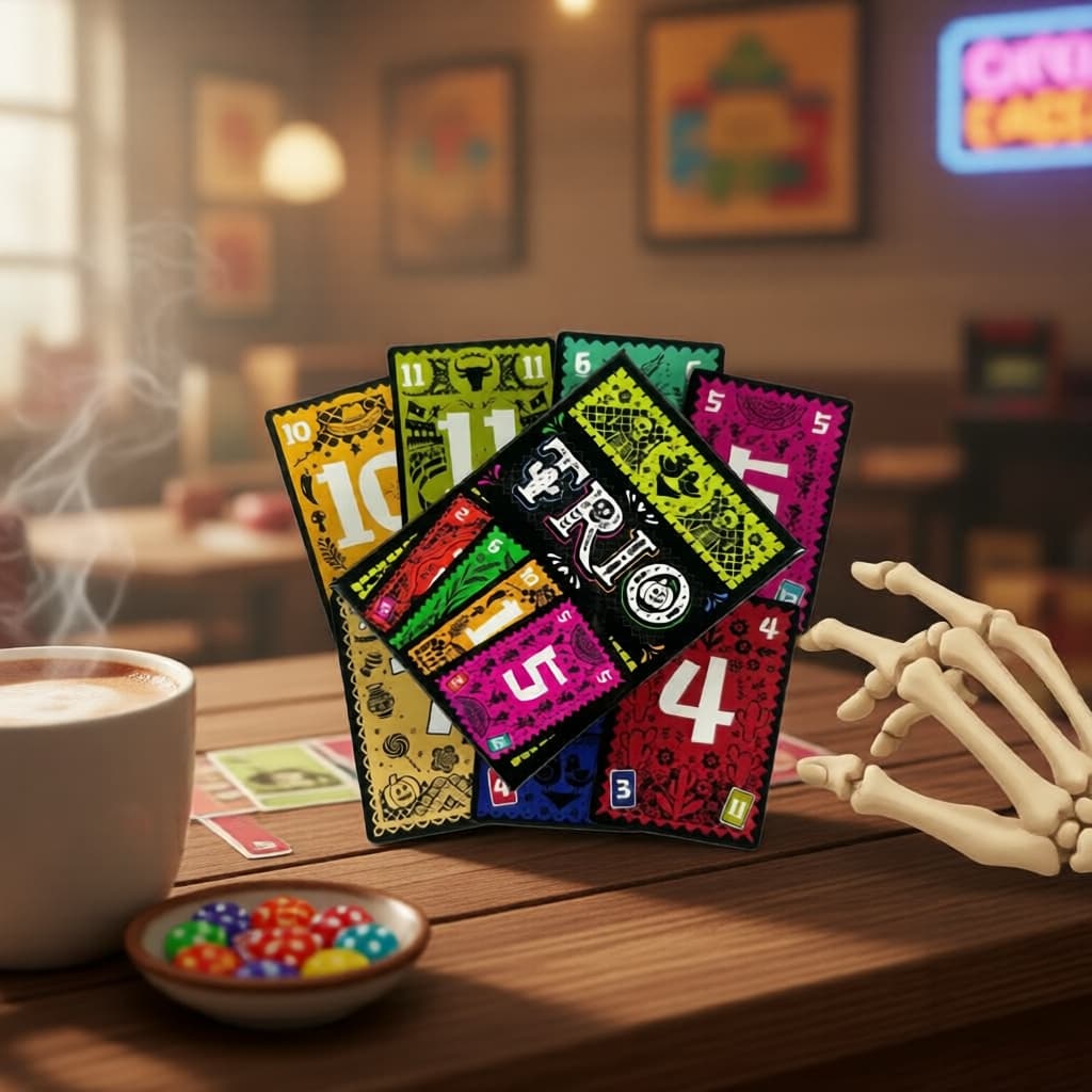 TRIO: Jogo de Cartas para Famílias e Amigos 3-6 Jogadores, Presente Interativo Ideal para Formaturas, Cartas de