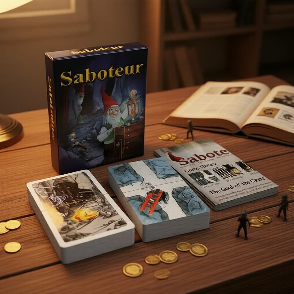 Saboteur Anão Jogo de Cartas Minerador para Diversão em Família