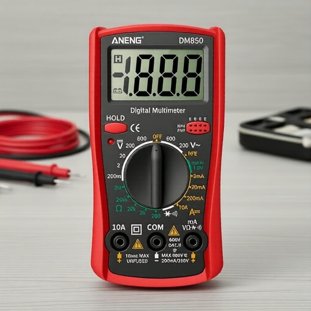 Conjunto de Multímetro Digital de Bolso ANENG DM850 1999 Contagens, Testador Automático de Tensão AC/DC e