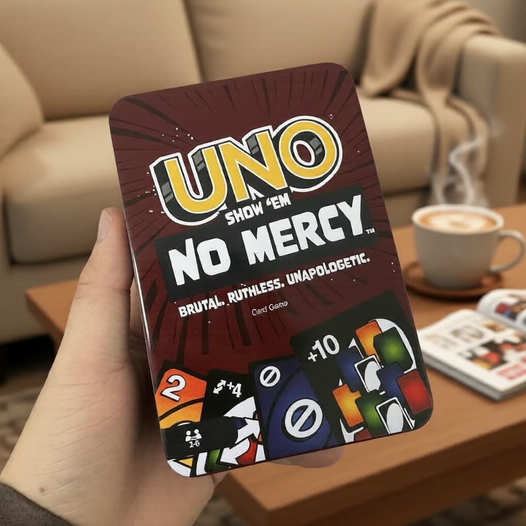 Mattel Uno Jogo de Família: Jogo de Cartas para Canhotos, Caixa Colecionável, Presente Perfeito