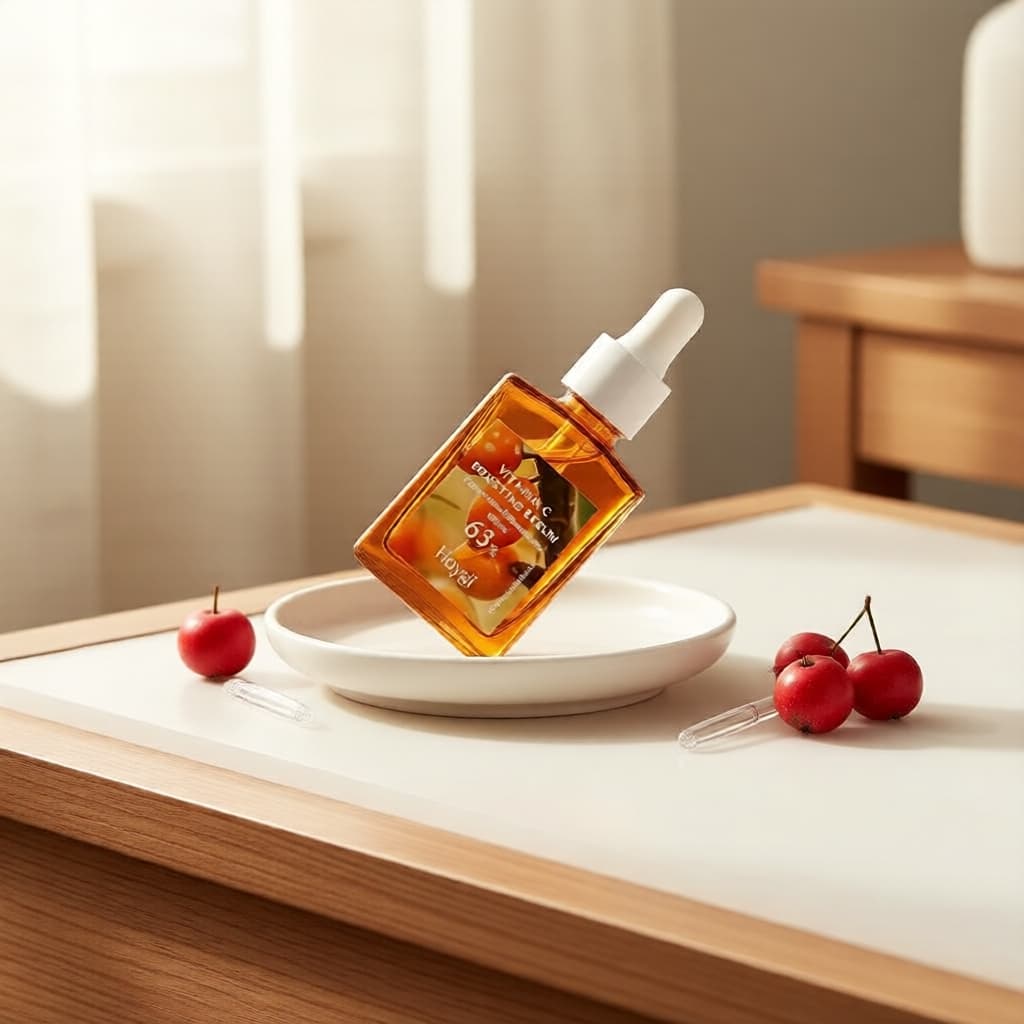 Hoygi de Vitamina C de Espinheiro-marítimo Coreano 30 ml – Reduz Marcas de Acne, Controla Oleosidade, Ilumina e Prepara