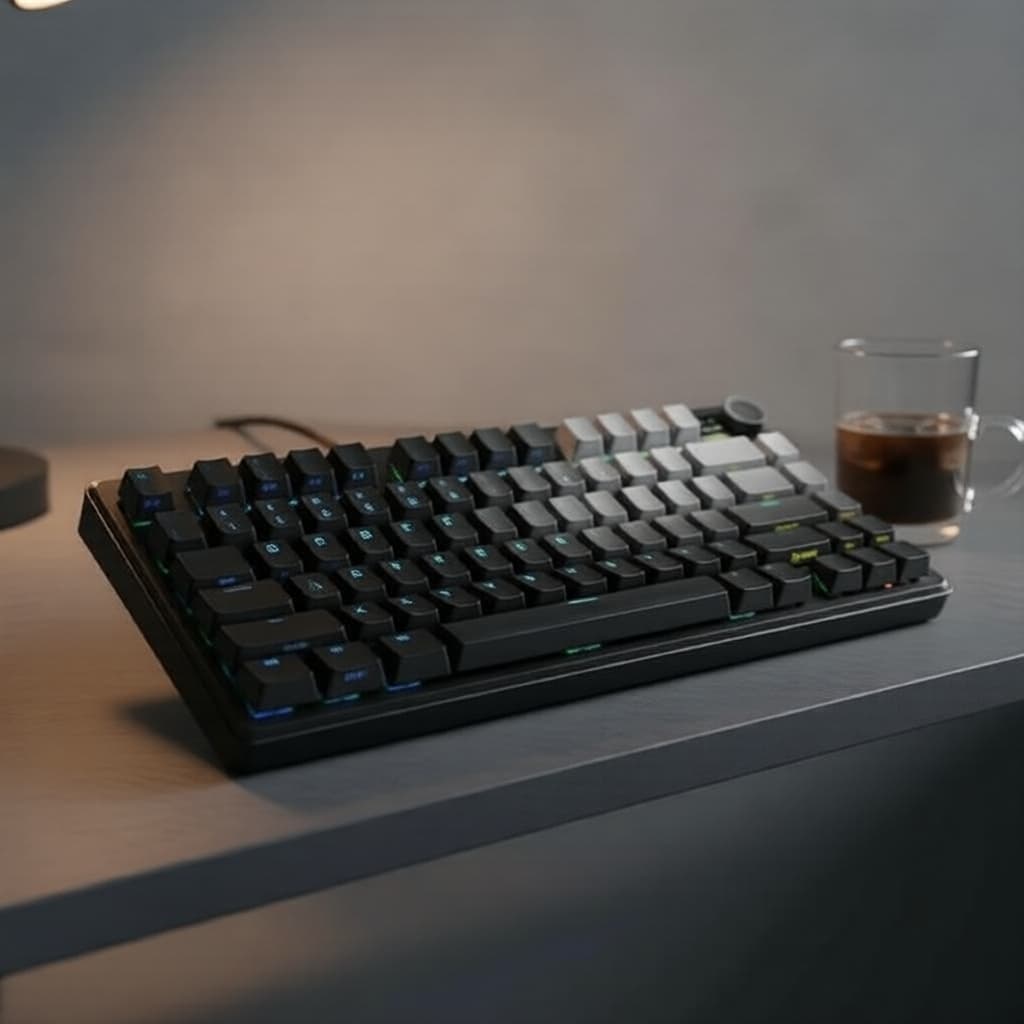 Teclado Mecânico Sem Fio Aula F75MAX – Teclado Gamer com 3 Modos (Bluetooth/2.4G/USB-C), Retroiluminação RGB, Troca a