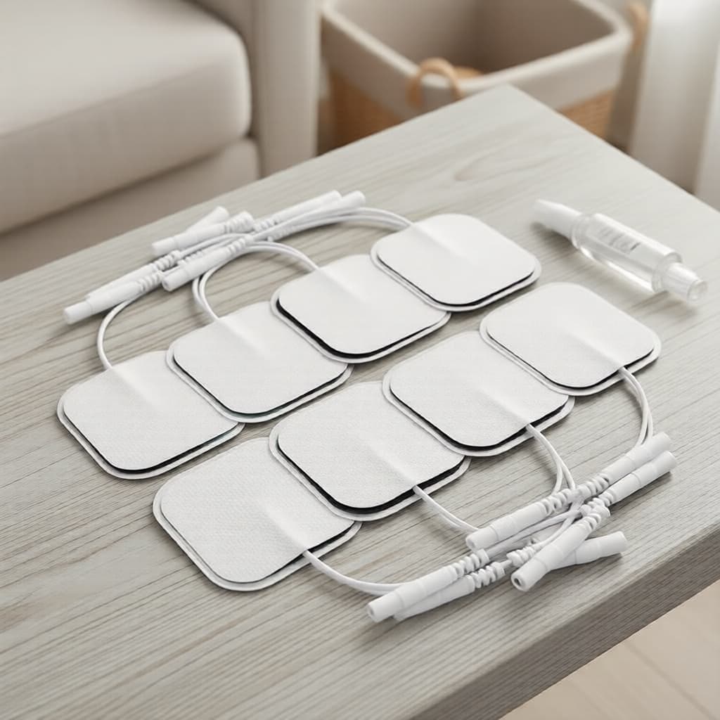 Salorie 4x4/5x5cm Eletrodos Reutilizáveis para TENS, Acupuntura Digital, Estimulador Muscular e Massageador Corporal