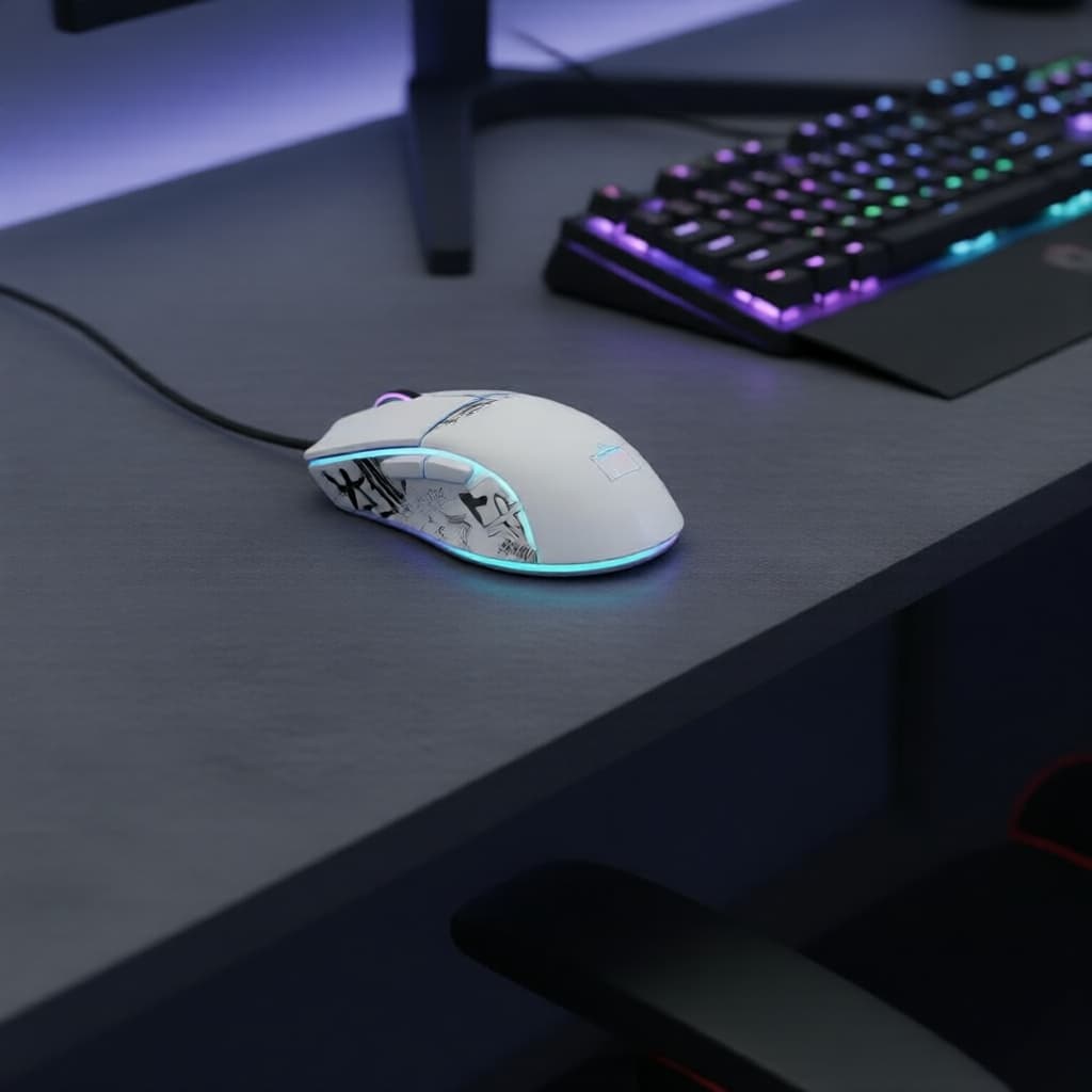 Mouse Gamer ATTACK SHARK R1 Macro 18000DPI 1000Hz, USB com Fio para PC e Notebook Gamer