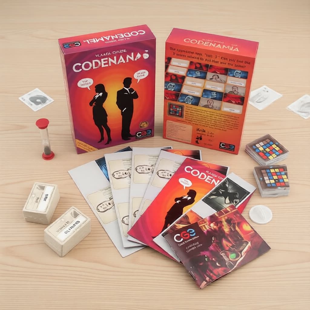 Codenames: Jogo de Tabuleiro - Jogo de Estratégia para Festas em Família, Conjunto de Cartas de Dedução Social para