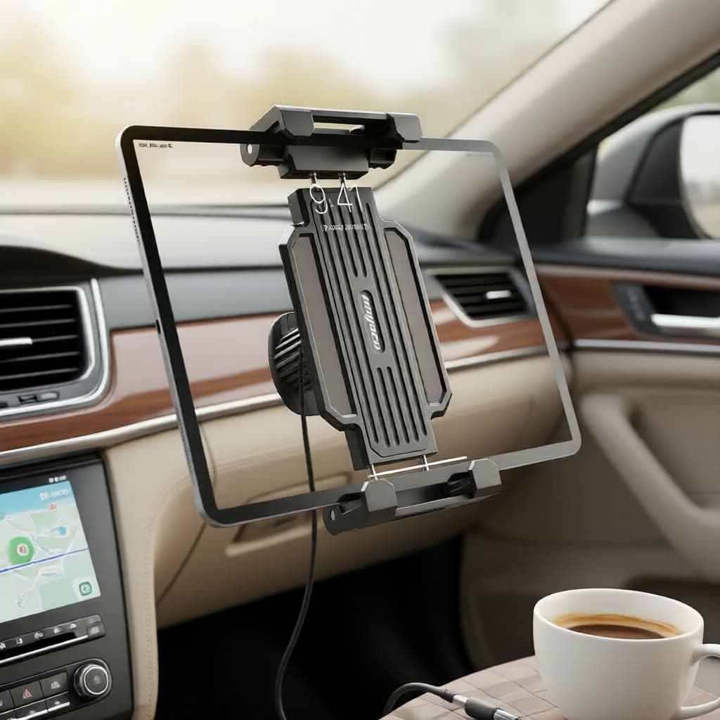 Suporte de Celular e Tablet para Carro Rotativo 360° Extensível