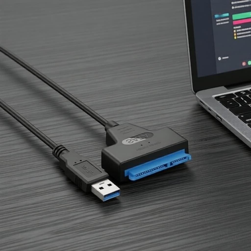 Adaptador SATA Externo de 22 Pinos para USB 3.0, 6 Gbps, para HDD/SSD de 2,5 polegadas