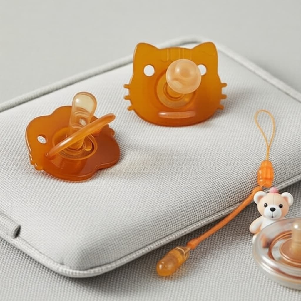 Conjunto de Chupetas Day & Night para Bebê: Silicone Macio e Plano para Sono Tranquilo, Chupeta Respirável para