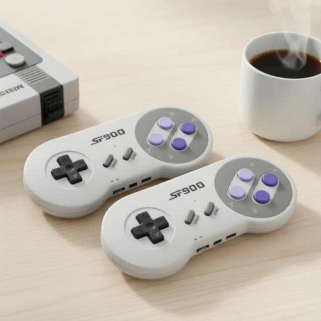 Console de videogame retrô HDMI de 16 bits com bastão de jogo para SFC, FC, SNES e controle sem fio