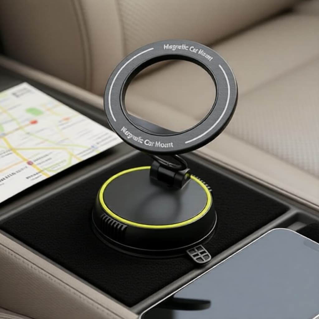 KILOARX Suporte Magnético Giratório 360° para Celular - Suporte Dobrável para Carro com Fixação MagSafe para Uso Mãos