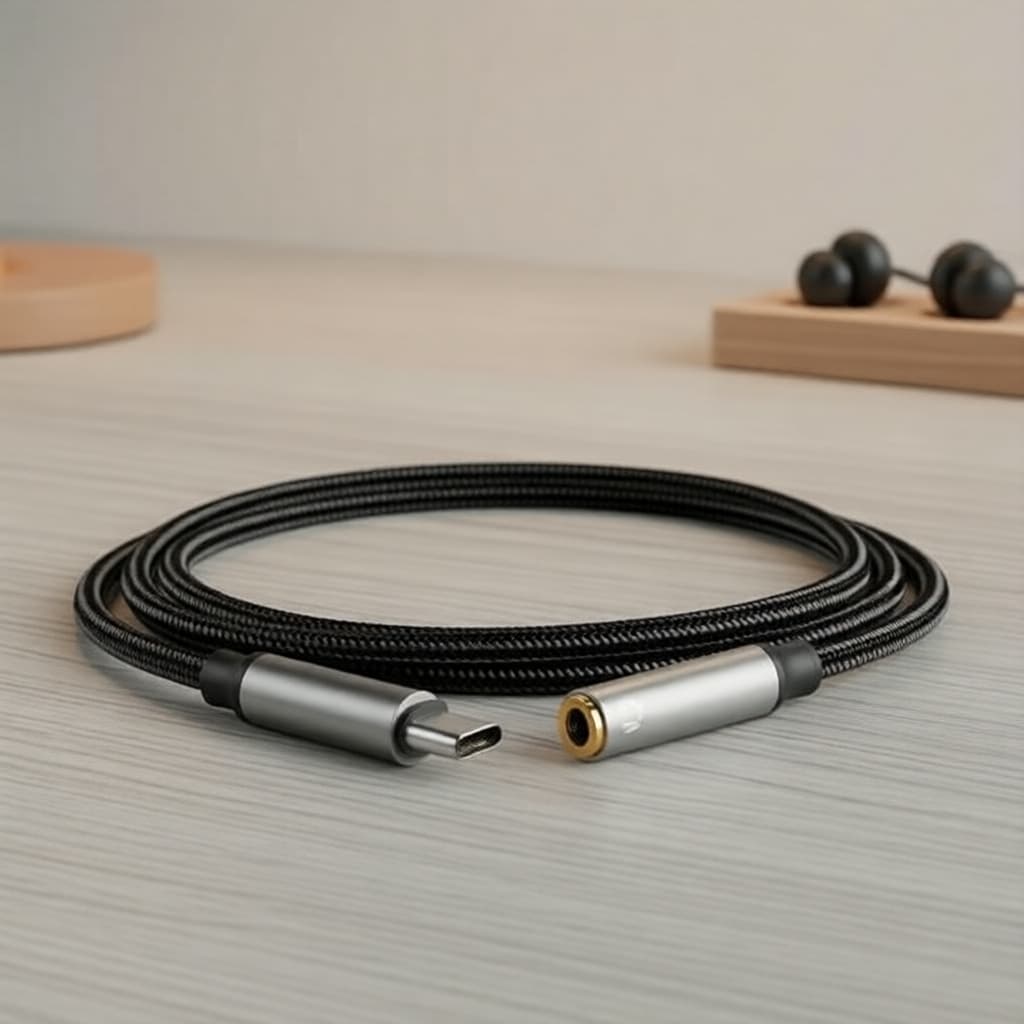 Essager Cabo USB-C para Auxiliar P2 3,5 mm para Fones de Ouvido, Compatível com Huawei P40 P30 Pro e Smartphones Xiaomi
