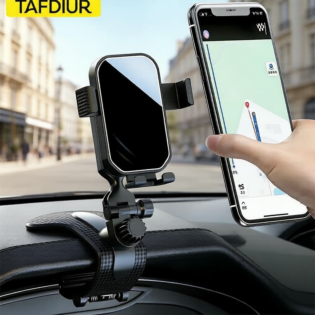 Suporte magnético giratório 360° para celular no carro, compatível com MagSafe, resistente a choques