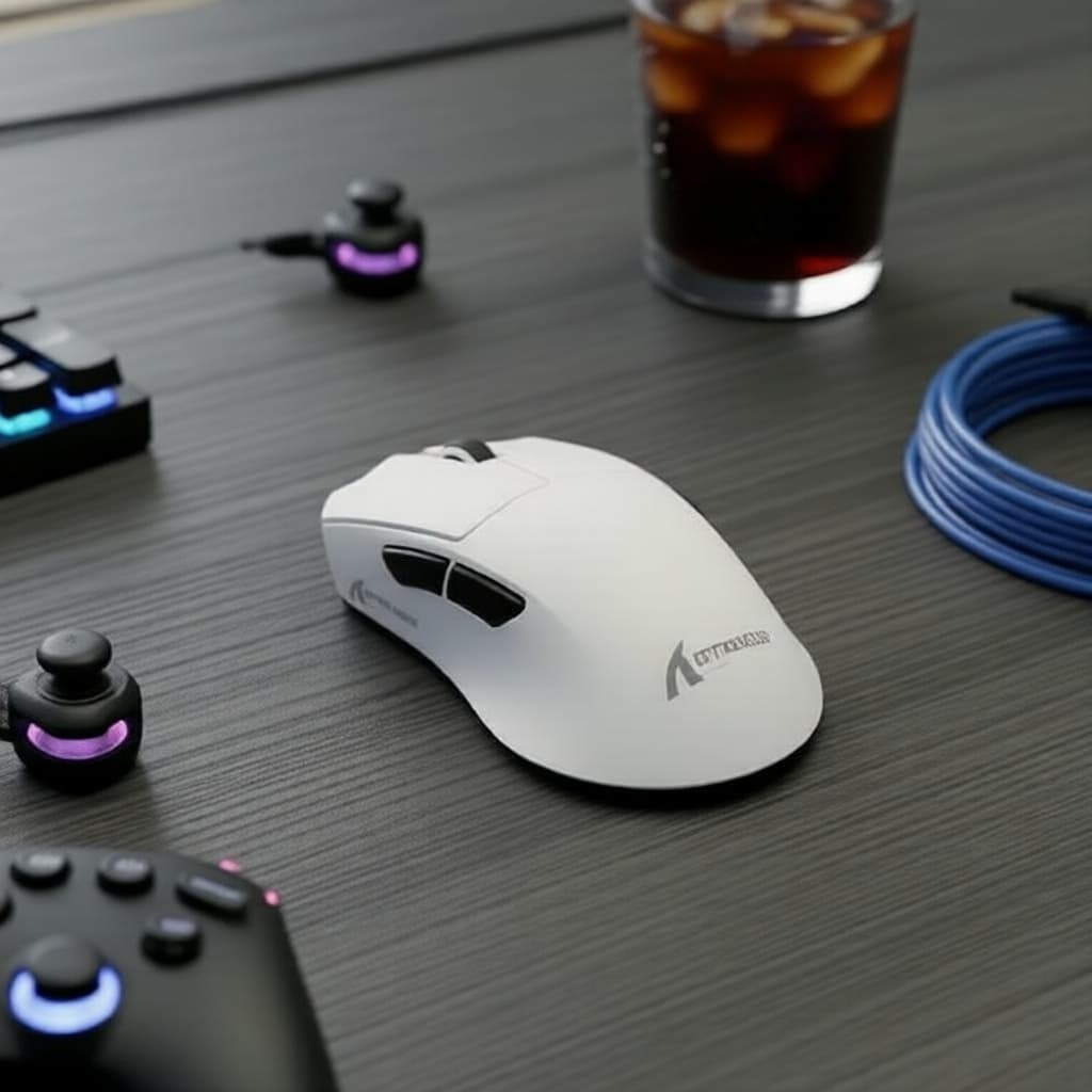 Mouse Gamer Sem Fio ATTACK SHARK V3 Pro Tri-Modo 2.4G/BT/Com Fio PAW3311 25000DPI RGB Dock Magnético
