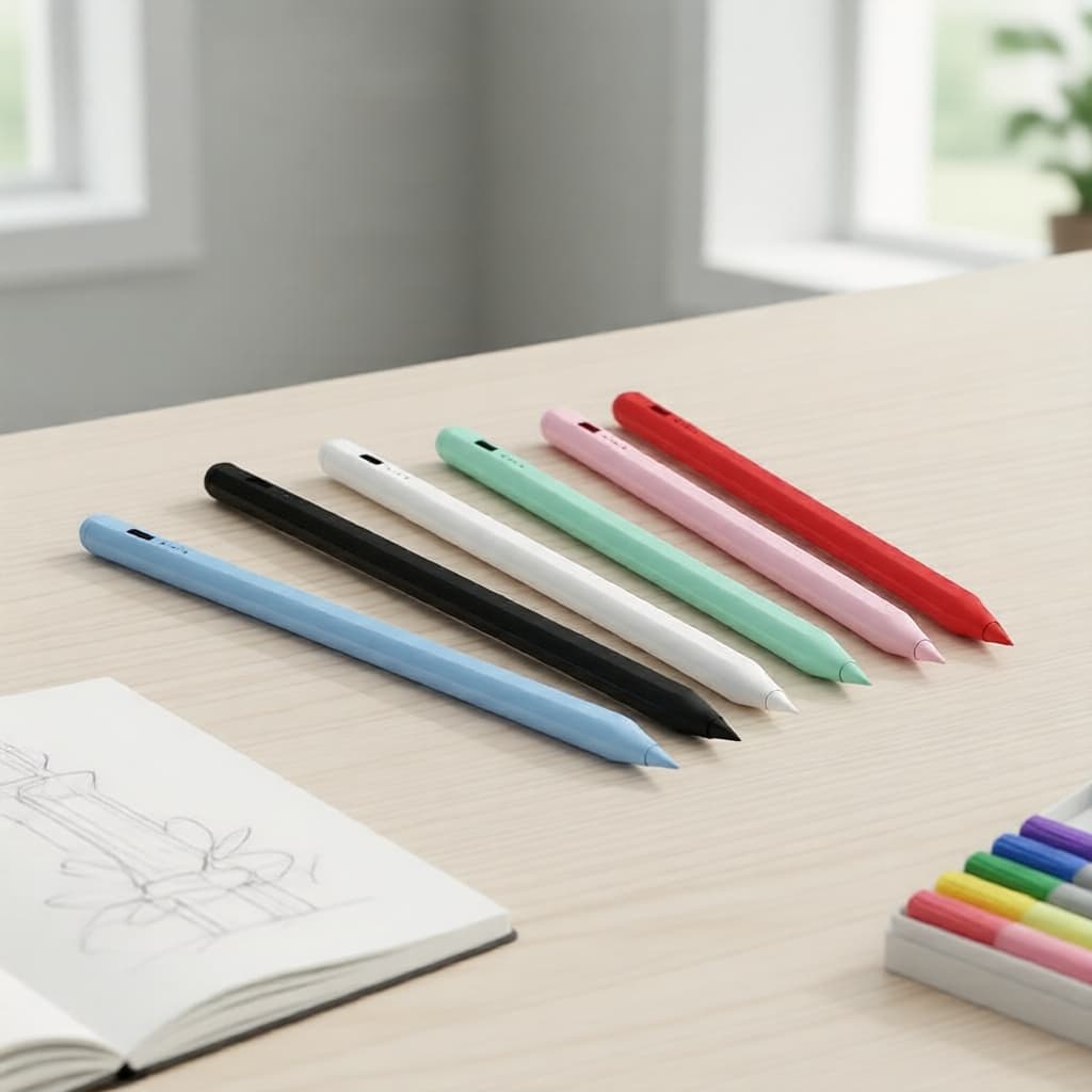Toileum Caneta Touch Universal de 5 Cores para Tablets e Smartphones Android/iOS - Compatível com iPad, Xiaomi, Redmi e