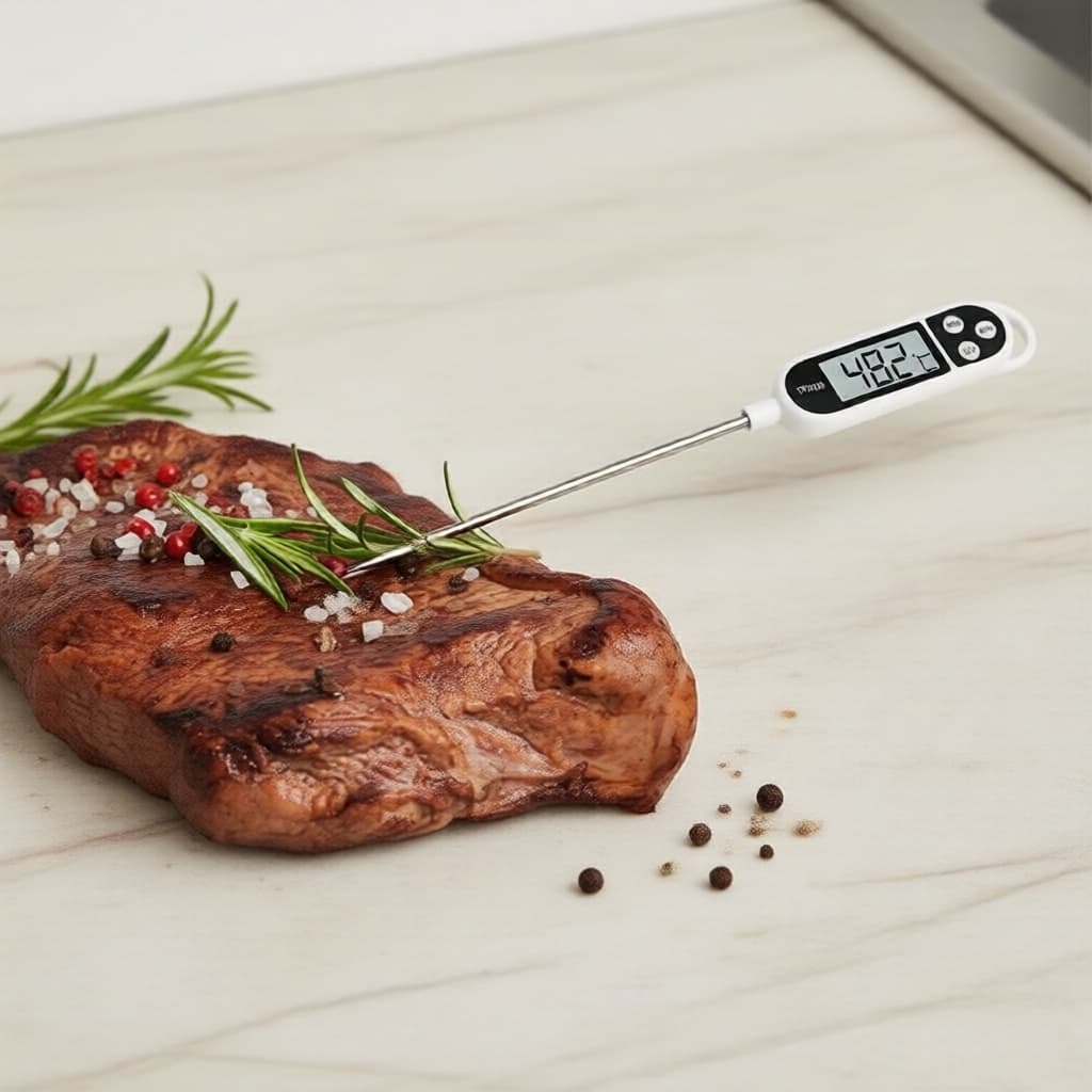 Termômetro Digital de Alimentos em Aço Inoxidável – Ideal para Leite e Cozinha