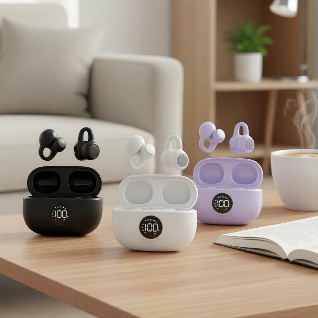 Fones de ouvido K70, fones de ouvido com clipe de orelha, fones de ouvido Bluetooth, baixo consumo de energia, de